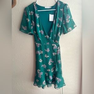 Lush flowy, wrap-tie dress